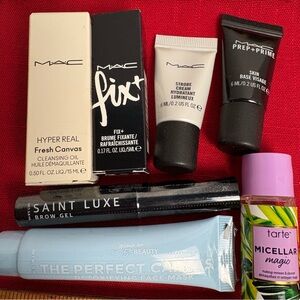 4- Mac samples new & a animal print cosmetic bag